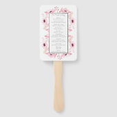 Spring Pinks Waterverf Floral Wedding Collectie Handwaaier (Achterkant)