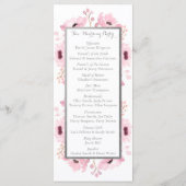 Spring Pinks Waterverf Floral Wedding Collectie Programma (Achterkant)