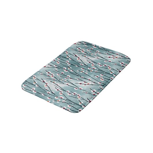 Spring Plum Blossom Floral Pattern Badmat (Gekanteld)