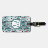 Spring Plum Blossom Floral Pattern Bagagelabel (Voorkant horizontaal)