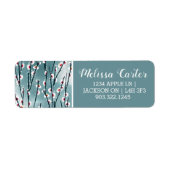 Spring Plum Blossom Floral Pattern Etiket (Voorkant)