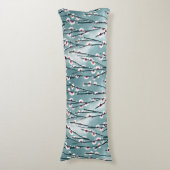 Spring Plum Blossom Floral Pattern Lichaamskussen (Voorkant Verticaal)