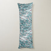 Spring Plum Blossom Floral Pattern Lichaamskussen (Achterkant (Verticaal))