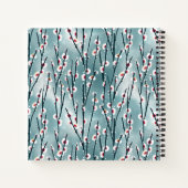 Spring Plum Blossom Floral Pattern Notitieboek (Achterkant)