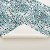 Spring Plum Blossom Floral Pattern Sherpa Deken (3/4)