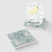 Spring Plum Blossom Floral Pattern Stenen Onderzetter (Zijkant)