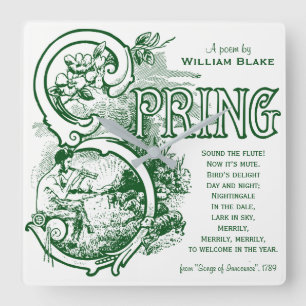 Spring Poem William Blake Victoriaans Art Satyr La Vierkante Klok