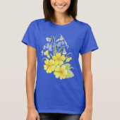 Spring primrose sneeuwklokje bluebell art T-shirt (Voorkant)