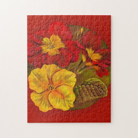 Spring Primroses kunst schilderij legpuzzel (Verticaal)