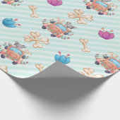 Spring Puppy Love Patroon Cadeaupapier (Hoek)