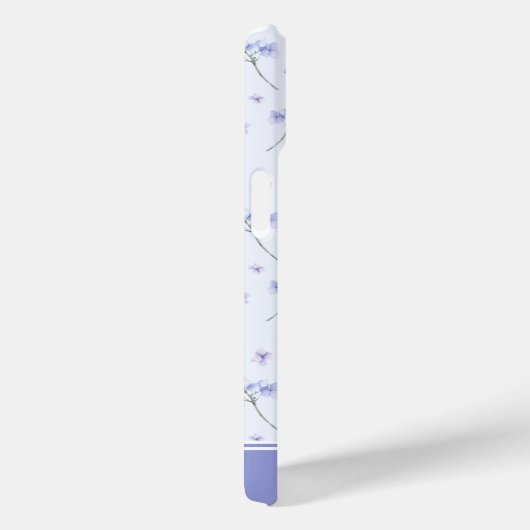 Spring Purple Flowers Pattern Case-Mate iPhone Case (Achterkant / Rechts)