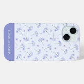 Spring Purple Flowers Pattern Case-Mate iPhone Case (Achterkant (horizontaal))