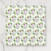 Spring Purple Flowers with Foliage Bedankjes Labels (Achterkant)