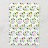 Spring Purple Flowers with Foliage Menu (Achterkant)