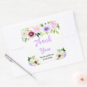 Spring Purple Flowers with Foliage Vierkante Sticker (Envelop)