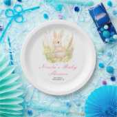 Spring Rabbit Baby shower Papieren Bordje (Feest)