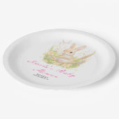 Spring Rabbit Baby shower Papieren Bordje (Gekanteld)