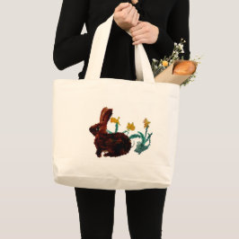 Spring Rabbit Daffodils Grote Tote Bag