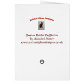 Spring Rabbit Daffodils Pasen (Achterkant)