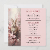 Spring Rabbit Verjaardagsfeest Kaart (Voorkant)