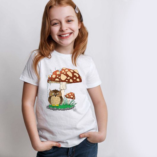 Spring Rain Douche Uil Paddestoel T-shirt