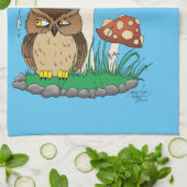 Spring Rain Douche Uil Paddestoel Theedoek (Gevouwen)