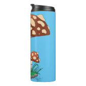 Spring Rain Douche Uil Paddestoel Thermosbeker (Geroteerd rechts)