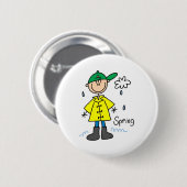 Spring Rain  Ronde Button 5,7 Cm (Voorkant /achterkant)