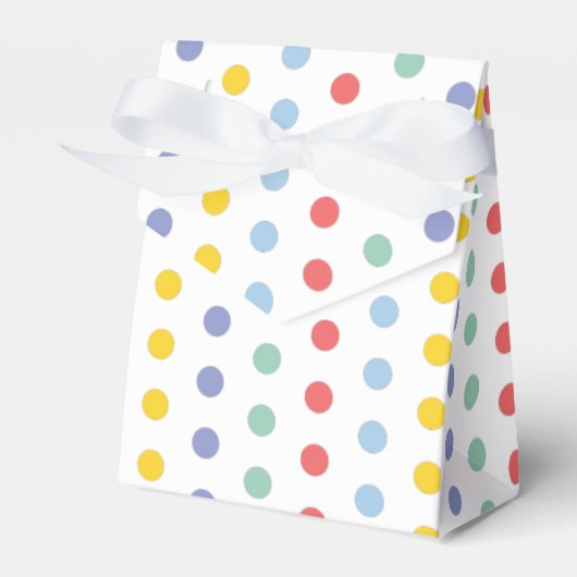 Spring Rainbow Polka Dot Pattern Favor Box Bedankdoosjes (Voorkant Zijde)