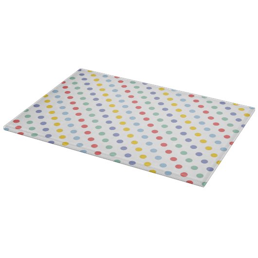 Spring Rainbow Polka Dot Pattern Snijplank (Hoek)