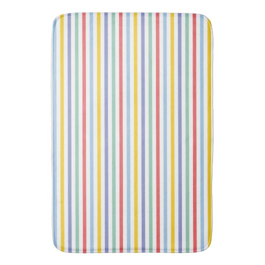 Spring Rainbow Striped Bath Mat (Voorkant Verticaal)