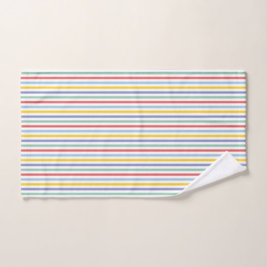 Spring Rainbow Striped Bath Towel Set Bad Handdoek (Handdoek)