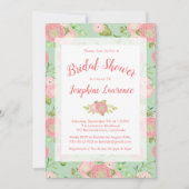 Spring Ranunculus Mint Bridal Douche Uitnodigingen (Voorkant)