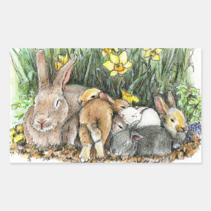 SPRING RECHTHOEKIGE STICKER