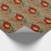 Spring Red Tulip Cadeaupapier (Hoek)