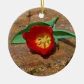 Spring Red Tulip Keramisch Ornament (Voorkant)