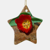 Spring Red Tulip Keramisch Ornament (Rechts)