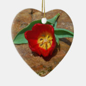 Spring Red Tulip Keramisch Ornament (Rechts)