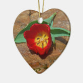 Spring Red Tulip Keramisch Ornament (Links)