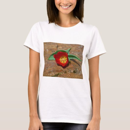 Spring Red Tulip T-shirt (Voorkant)