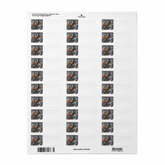 Spring Robin adresetiketten Etiket (Full Sheet)