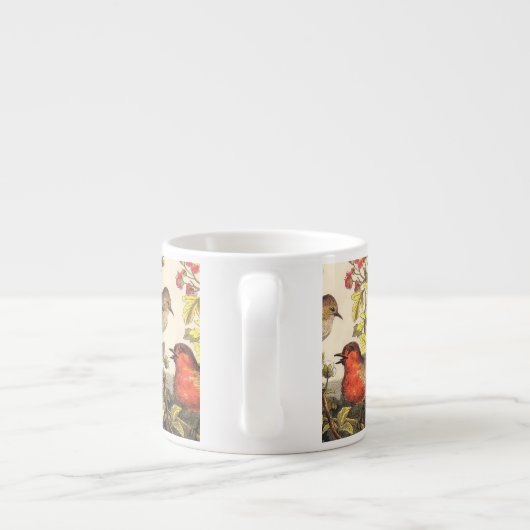 Spring Robin Birds Red Birding Espresso Kop (Achterkant)