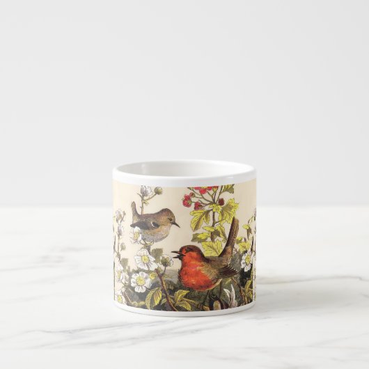 Spring Robin Birds Red Birding Espresso Kop (Voorkant)