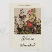 Spring Robin Birds Red Birding Kaart (Voorkant / Achterkant)