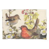 Spring Robin Birds Red Birding Kussensloop (Voorkant)