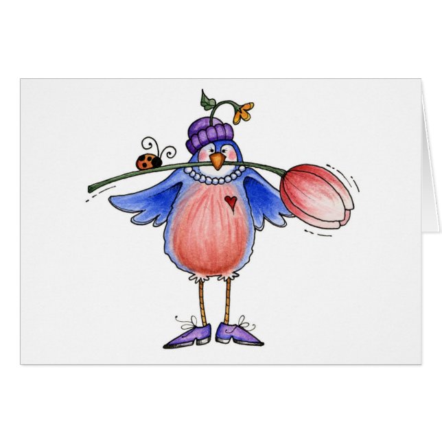 Spring Robin - Card (Voorkant Horizontaal)