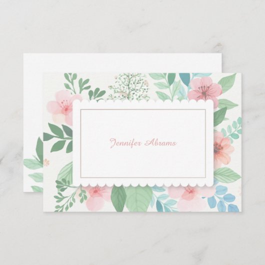 Spring Romance Notecard Kaart (Voorkant / Achterkant)