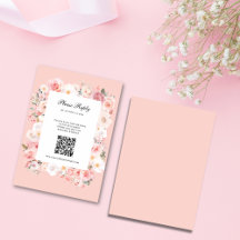 Spring Roos Blush Roze Lijst QR Code Huwelijk