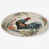 Spring Rooster Papieren Bordje (Gekanteld)