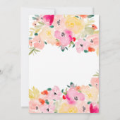 Spring roze boho chique tuin bloemig afstuderen aankondiging (Achterkant)